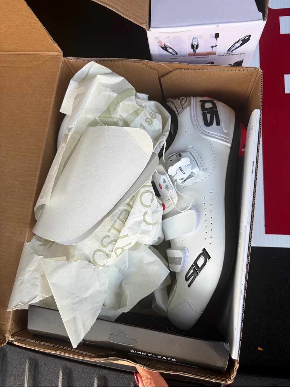 SIDI Women's White and Black Road Cycling Shoes